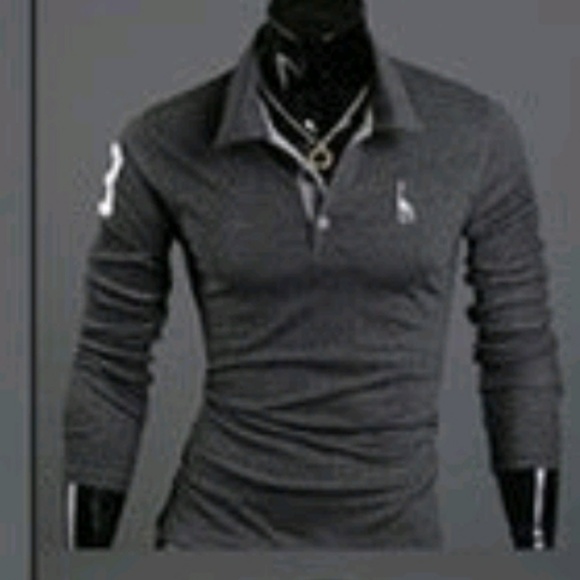 Other - Dark Heather Gray Mens Polo Shirt